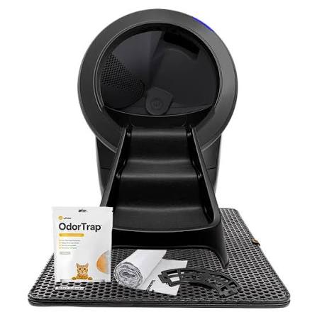 Automatic Cat Litter Box with APP Control, Odor-Free Waste Disposal Includes Trash Bags